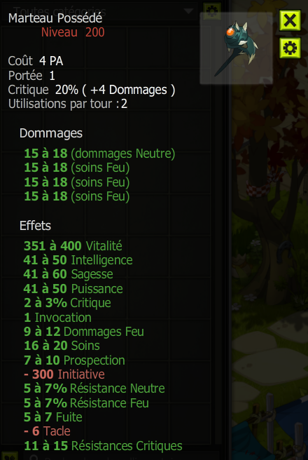 [Marteau Possédé]  Bon jet +Extra Kamas, Livraisoin Eclaire !