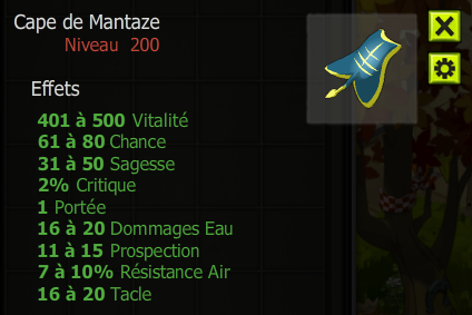 [Cape de Mantaze]  bon jet + Extra Kamas , Livraison Eclaire !