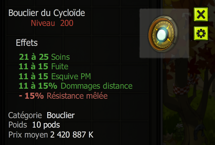 [Bouclier du Cycloïde] bon jet + Extra Kamas , Livraison Eclaire !