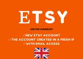 Etsy.com Accounts | Verified by email, email is included in the set. Female. Accounts are registered in IP addresses of United Kingdom.