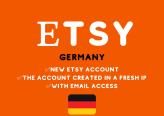 Etsy.com Accounts | Verified by email, email is included in the set. Female. Accounts are registered in IP addresses of Germany.