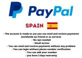 Paypal Spain  Fully Verified account with log in plus ID P.s: Kindly leave ur email after the Purchase so I can send all account infos via