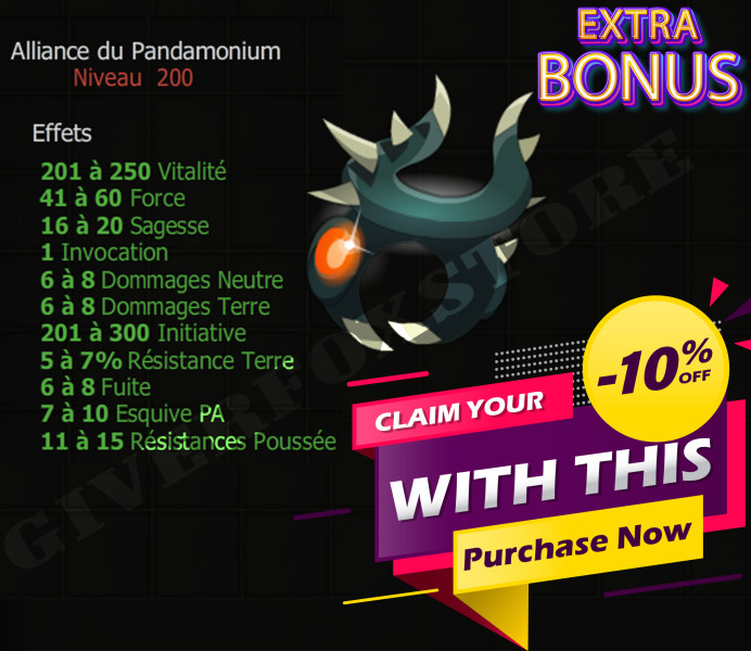 [Alliance du Pandamonium] bon jet + Extra Kamas , Livraison Eclaire !