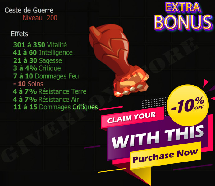 [Ceste de Guerre] bon jet + Extra Kamas , Livraison Eclaire !