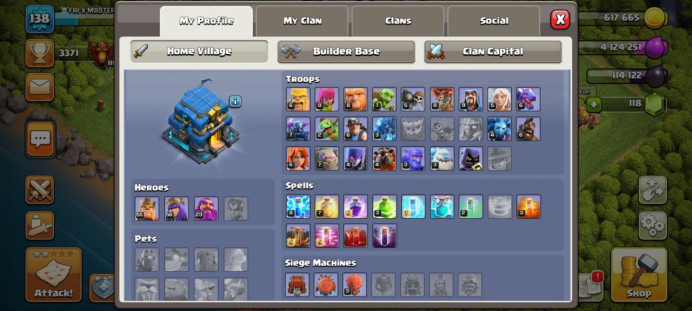 Clash royal KT14 - lvl 51 - Cards109/120 - Max Card 36 _lvl 13 card 8 /Emote 103 / skin tower 4