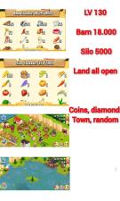5000 Set Barn Expan + Farm Lvl 130 Barn 18K Silo 5K Land Open