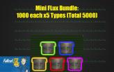 Mini Flux Bundle : Each 1000 x5 Types [Total 5000][Violet/Cobalt/Crimson/Yellowcake/Fluorescent]