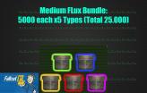 Medium Flux Bundle : Each 5000 x5 Types [Total 25000][Violet/Cobalt/Crimson/Yellowcake/Fluorescent]