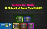 Premium Flux Bundle : Each 10.000 x5 Types [Total 50.000][Violet/Cobalt/Crimson/Yellowcake/Fluorescent]