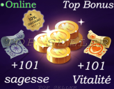 Fallanster : Kit parchotage +101 sagesse / vitalite + top Bonus - livraison 5 minutes