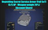 Unyielding Secret Service Sentinel Armor [Full SeT] [5/5 AP][Account Share]