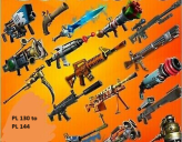 Save the World PL 130 to PL 144 Weapon Guns Traps pack 10x