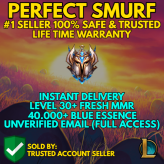 EUW / FRESH MMR / BEST SMURF LVL30+ 44535 BE / INSTANT DELIVERY CHANGE EMAIL / 0% BAN / 100% SAFE / CHEAP AND EASY #1 SELLER 0.0577