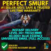 LAS / 100% SAFE / LOL SMURF 43620 BE LVL 30+ / #1 SELLER INSTANT DELIVERY / CHANGE EMAIL / 0% BAN / CHEAP PREMIUM ACCOUNT 0.0578