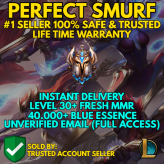 EUNE / 100% SAFE / LOL SMURF 44850 BE LVL 30+ / #1 SELLER INSTANT DELIVERY / CHANGE EMAIL / 0% BAN / CHEAP PREMIUM ACCOUNT 0.0585