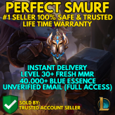 EUW / #1 SELLER / EASY & CHEAP & FAST & LOL SMURF 45595 BE / 100 SAFE 0% BAN CHANGE EMAIL / INSTANT DELIVERY / PREMIUM ACCOUNT 0.0586