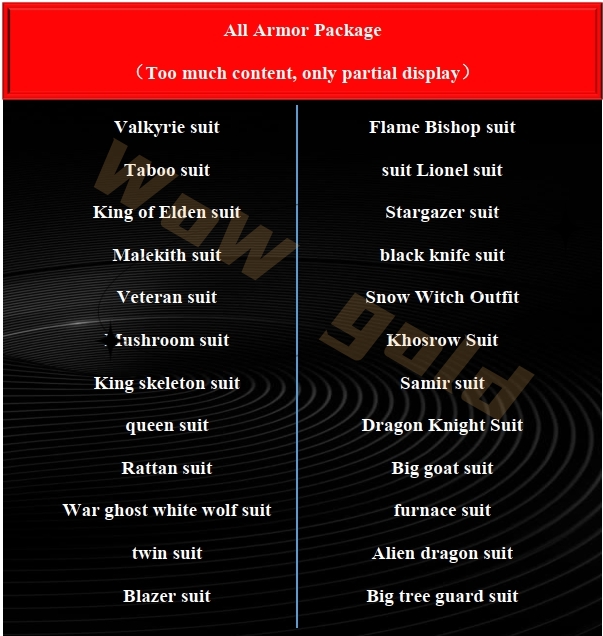 Elden Ring All Armor (PC/PS) Package