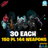 150 PL144 Weapons 5 Stars Max Perks | [PC|PlayStation|Xbox]
