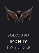 [EUW] [IRON 4 0LP][SPLIT 2] [HAND-DERANKED] [LOW-MMR] [UNVERIFIED EMAIL][INSTANT-DELIVERY][IRON IV]