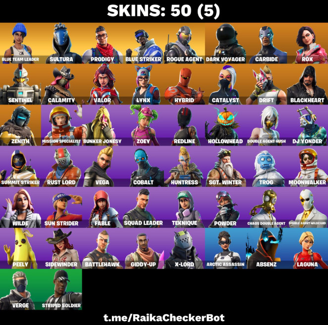 PC/XBOX 50 SKINS | Blue Team Leader | Sultura | Prodigy | Blue Striker | Rogue Agent | Tabulator | Rust Bucket | Blue Shift