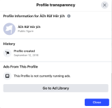 Old Facebook account from 2016