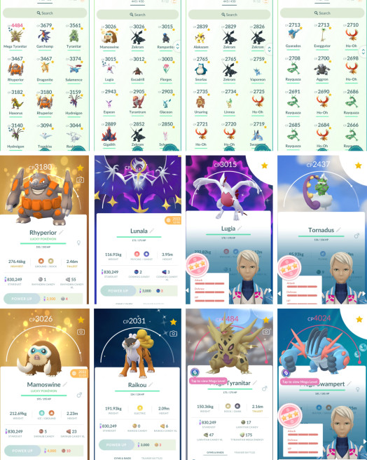 #1029~IV100 Shiny Lugia~LUNALA~151 Legendary~151 Shiny~105 IV100~15 Lucky~Lucky Rhyperior~IV100 Tornadus~Shiny MEGA Tyranitar~Shiny Kyogre