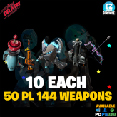 50 PL144 Weapons 5 Stars Max Perks | [PC|PlayStation|Xbox]