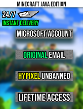 [FULL ACCESS] MINECRAFT JAVA EDITION HYPIXEL UNBANNED