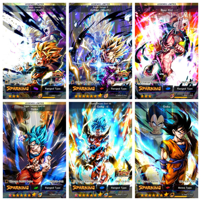 #DB125~LL 8* SSGSS Goku~3 ULTRA~7 LL~75 SP~LL 7* SS 2 Gohan (Youth)~LL 6* SSGSS Vegito~SP 14* Goku~SP 12* Master Roshi~SP 11* Jiren
