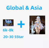 [Global/Asia] Android, 6000-8000 Diamonds. Lethe + 20-30 5star