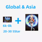[Global/Asia]Android, 6000-8000 Diamonds. GISELLE + 20-30 5star