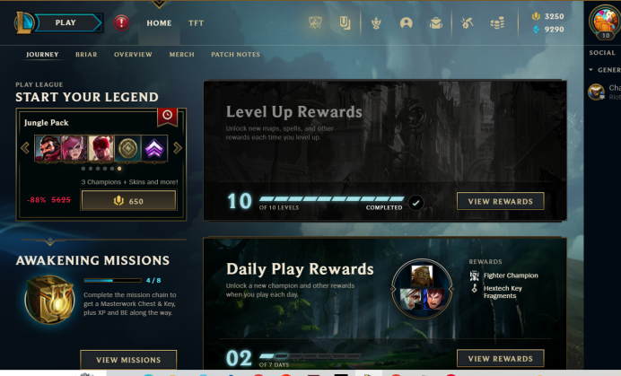 lvl 10 lol accounts with RP