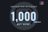 Instagram Account With 1000 Followers 