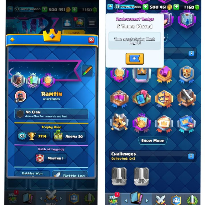 (Android/iOS) KT 14 - lvl 53 - Cards109/120 - Max Card 51 _lvl 13 card 2 /Emote 125 / skin tower  12