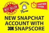 Snapchat Account With 30000 (30k) Score Highest Quality