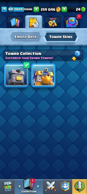 (Android/iOS) KT14 - lvl44 - Cards108/120 - Max Card 19  _lvl 12 card 1 /Emote 65 / skin tower 2