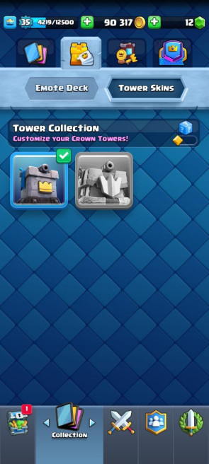 (Android/iOS) KT 12 - lvl 35 - Cards104/120 - Max Card 5 _lvl 13 card 2 /Emote 20/ skin tower 1
