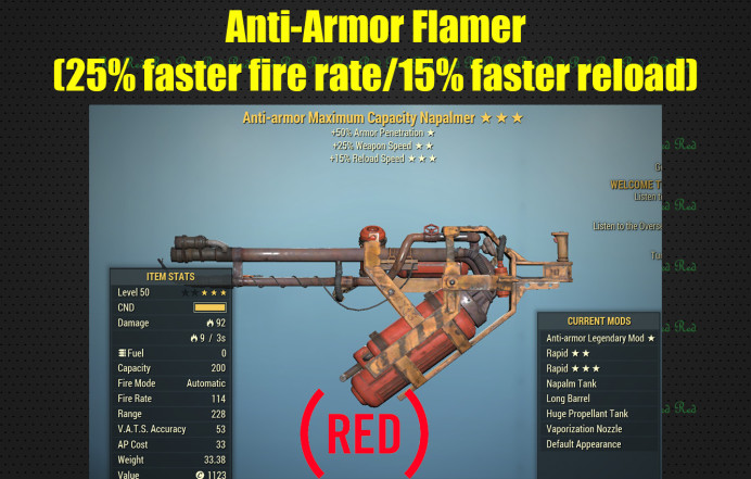 Anti-Armor Flamer (25% faster fire rate/15% faster reload)