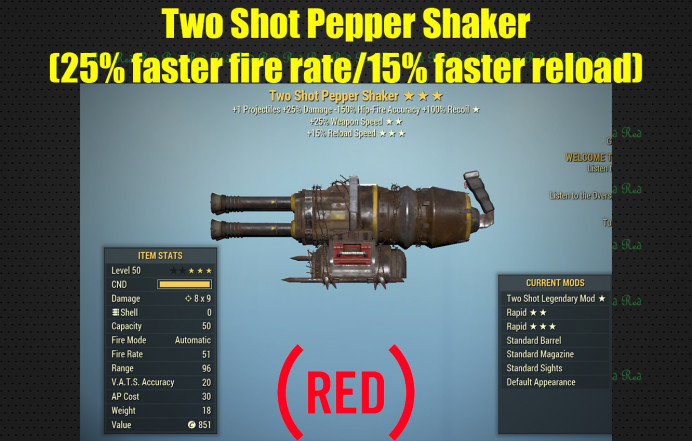 Two Shot Pepper Shaker (25% faster fire rate/15% faster reload)