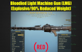 Bloodied Light Machine Gun (LMG) (Explosive/90% Reduced Weight)