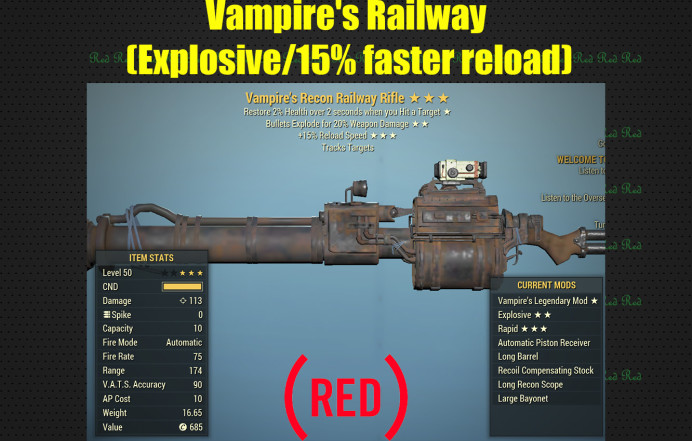 Vampire's Railway (Explosive/15% faster reload)