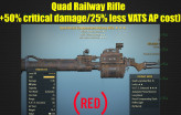 Quad Railway (+50% critical damage/25% less VATS AP cost)