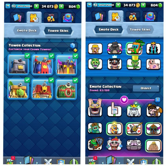 (Android/iOS) KT 14 - lvl 43 - Cards109/120 - Max Card 17  _lvl 13 card 3 /Emote 63 / skin tower 3
