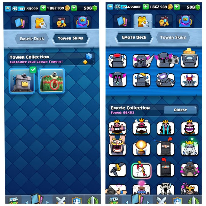 (Android/iOS) KT14 - lvl 45 - Cards108/120 - Max Card 12_lvl 13 card 5 /Emote 56 / skin tower 2 