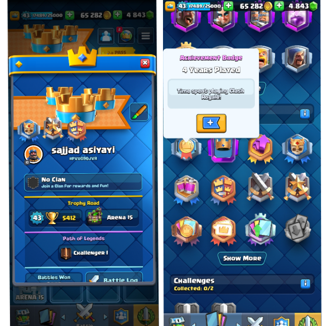 (Android/iOS) KT 14 - lvl 43 - Cards107/120 - Max Card 13 _lvl 13 card 3 /Emote 13 / skin tower 3