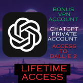 ChatGpt personal account +VPN account as a gift +Access to DALL·E 2 