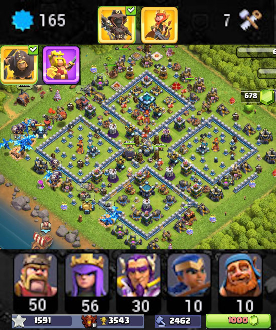 ■TH:13 (+50%) ■Heroes: K50 Q56 P30 W30 C10 ■Skins:4 ■SW:1591 ■BH:7 ■Full Access ■Instant Delivery ■A6279