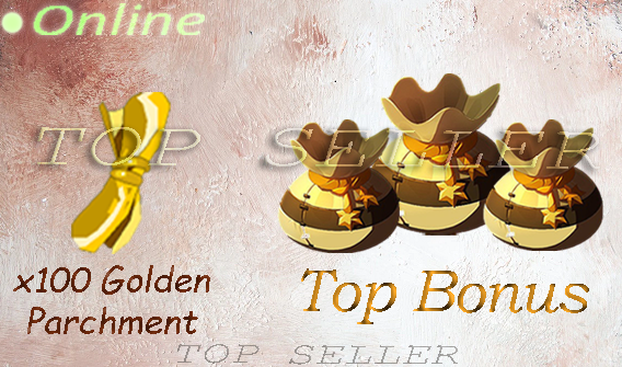 Draconiros : x100 golden parchment + Top bonus - Delivery 5 minutes