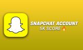 account snapchat waith 5k + Score Highest Quality +  100% Legit account + Changeable username / Account Snapchat 