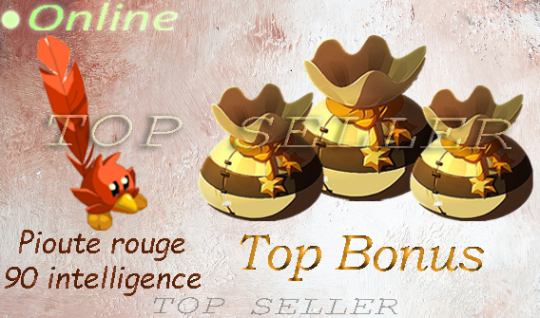 Boune : pioute rouge +90 intelligence + bonus - Delivery time ==> 5 minutes